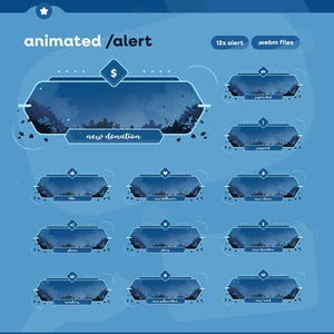Dusky Woods Animated Alarm für Twitch | Wald Natur Bachlauf | Gemütliches Woodland Pop-Up | Minimalistische animierte Benachrichtigungen | Natur Blätter