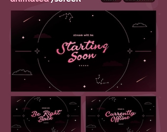 Dark Galaxy Animated Twitch Stream Screens | Twilight Bloom Ending Pack