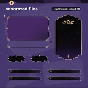 May include: A digital overlay design in purple and black. The design features a large rectangular frame, a chat box, and smaller decorative elements. The text on the design reads "separated files" and "chat".