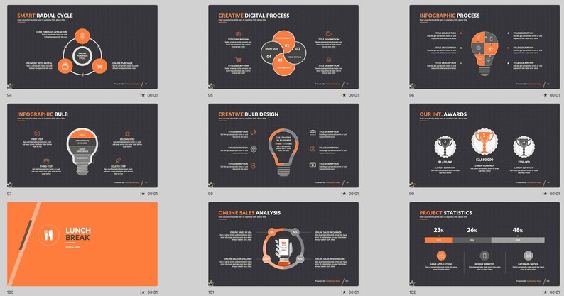 These preview images display slide examples from the 7,800+ Company Profile PowerPoint Template. Features creative charts, infographics, timelines, and portfolio layouts in green and white tones. Fully editable for business, marketing, and pitch presentations in PowerPoint and compatible software.