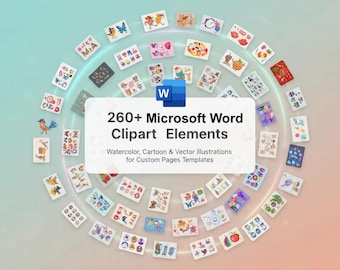 260+ Microsoft Word Clipart Elements: Watercolor, Cartoon & Vector Illustrations for Custom Word Templates