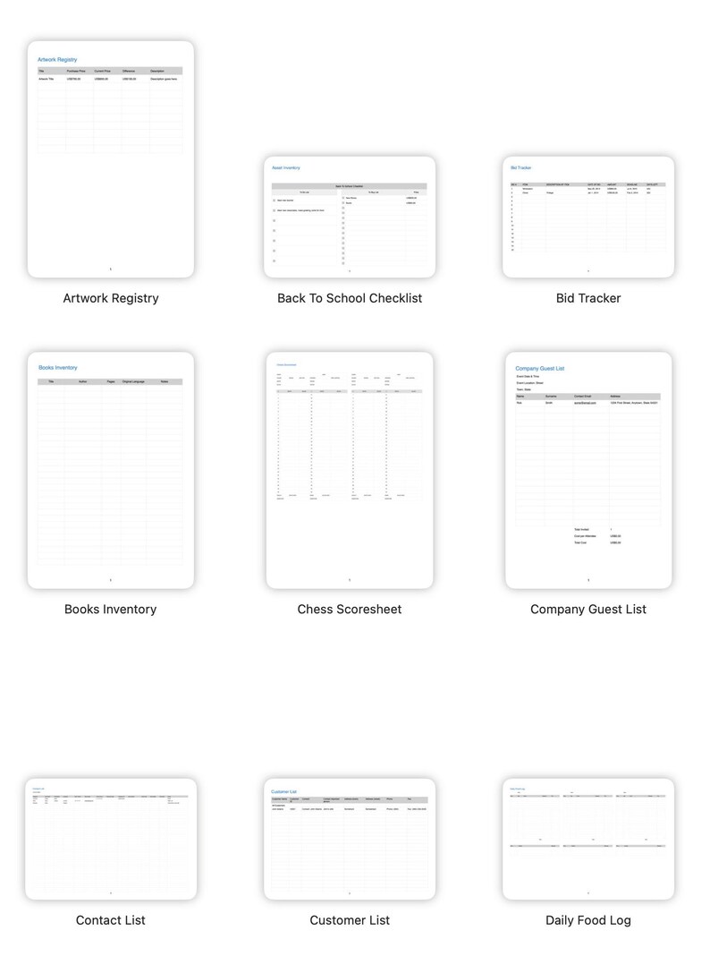 90+ Apple Numbers Lists & Checklists Templates: To-do Lists, Trackers ...