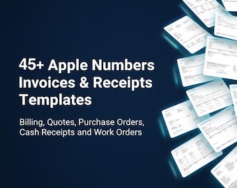 45+ modelli Apple Numbers Invoices & Receipts: billing, preventivi, ordini di acquisto e ordini di lavoro