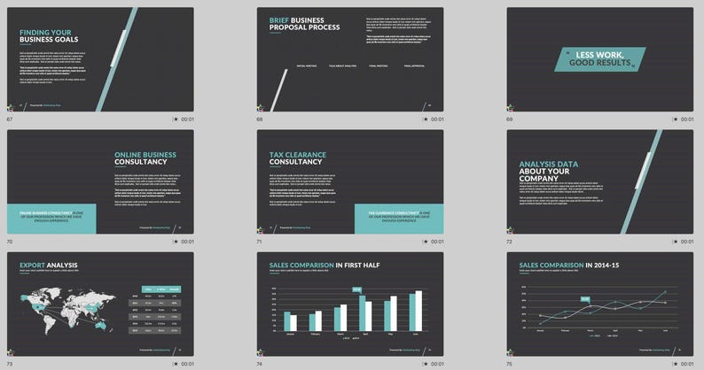 These preview images display slide examples from the 7,800+ Company Profile PowerPoint Template. Features creative charts, infographics, timelines, and portfolio layouts in green and white tones. Fully editable for business, marketing, and pitch presentations in PowerPoint and compatible software.