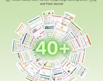 40+ modelli Apple Numbers Exercise & Health: fitness tracker, diet planner, weight log, food journal