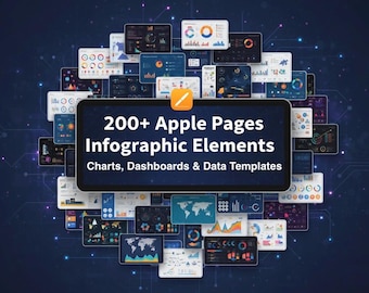 200+ Apple Pages Infographic Elements | Charts, Dashboards & Data Templates