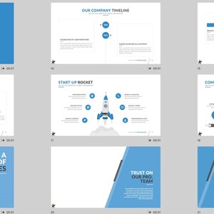 These preview images display slide examples from the 7,800+ Company Profile PowerPoint Template. Features creative charts, infographics, timelines, and portfolio layouts in green and white tones. Fully editable for business, marketing, and pitch presentations in PowerPoint and compatible software.