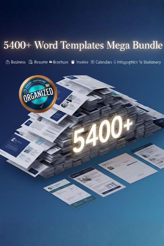 5400+ Word Templates Bundle (Organized) – Business, Resume, Brochure, Invoice, Calendars and Stationery