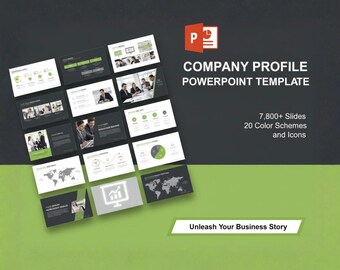 Company Profile PowerPoint Template (Animated) – 7,800+ Slides, 20 Color Schemes and Icons