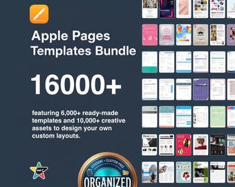 16000+ modelli Apple Pages e risorse di design Mega Bundle (organizzato)