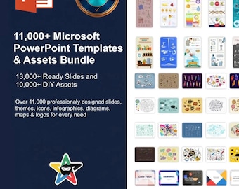 11000+ Microsoft PowerPoint Templates & Design Assets Mega Bundle (Organized)