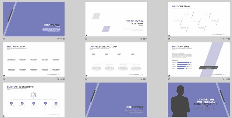 These preview images display slide examples from the 7,800+ Company Profile PowerPoint Template. Features creative charts, infographics, timelines, and portfolio layouts in green and white tones. Fully editable for business, marketing, and pitch presentations in PowerPoint and compatible software.
