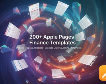 200+ modelli Apple Pages Finance: fatture, proposte, ricevute, ordini di acquisto e estratti di fatturazione
