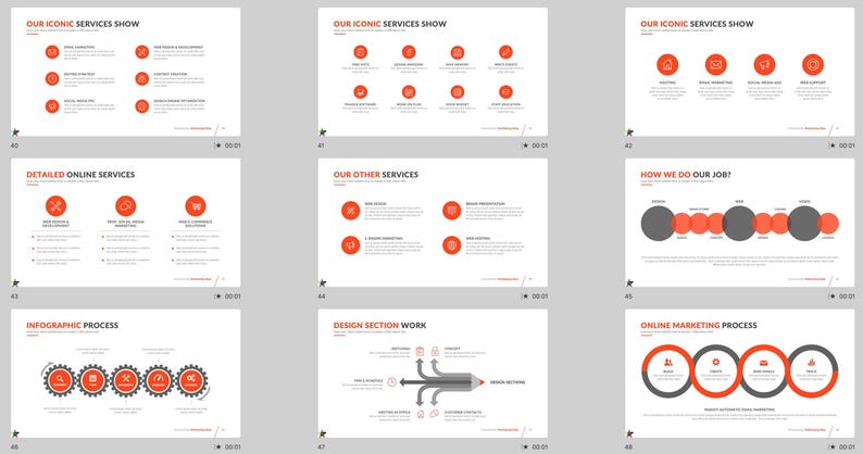 These preview images display slide examples from the 7,800+ Company Profile PowerPoint Template. Features creative charts, infographics, timelines, and portfolio layouts in green and white tones. Fully editable for business, marketing, and pitch presentations in PowerPoint and compatible software.