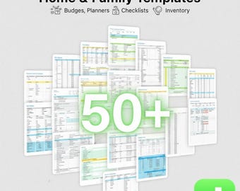 50+ modelli Apple Numbers Home & Family: budget, planner, matrimonio, baby, checklist, calendari e inventario