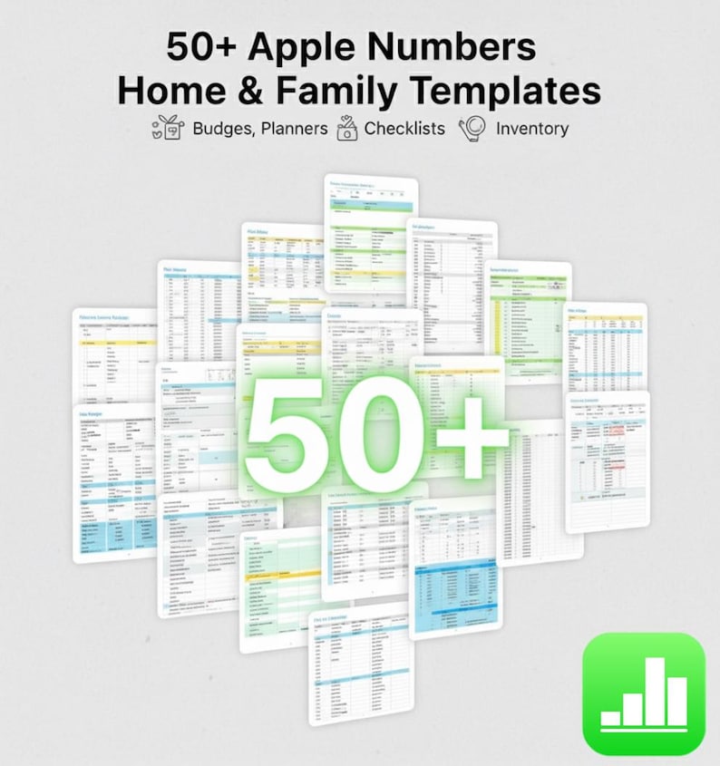 50+ Apple Numbers Home & Family Templates: Budgets, Planners, Wedding ...