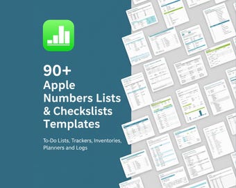 90+ modelli Apple Numbers Lists & Checklists: to-do list, tracker, inventari, planner e log