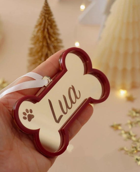 Personalized Engraved Pet Names -  Christmas Tree Decoration Bauble