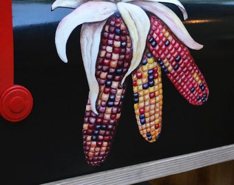 Mailbox Magnet Partial Cover, Flint Corn, Colored Corn, Outdoor Fall Magnetic Decor