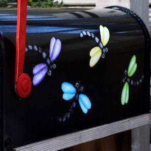 Mailbox Magnet Partial Cover, Dragonfly Set of 5, Colorful Summer Outdoor Magnetic Decor