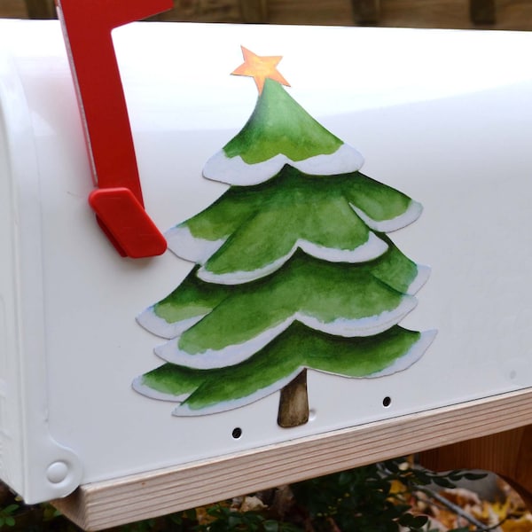 Mailbox Magnet Partial Cover Christmas Tree  Small & Large Not a Decal or a Cover It's a Magnet!