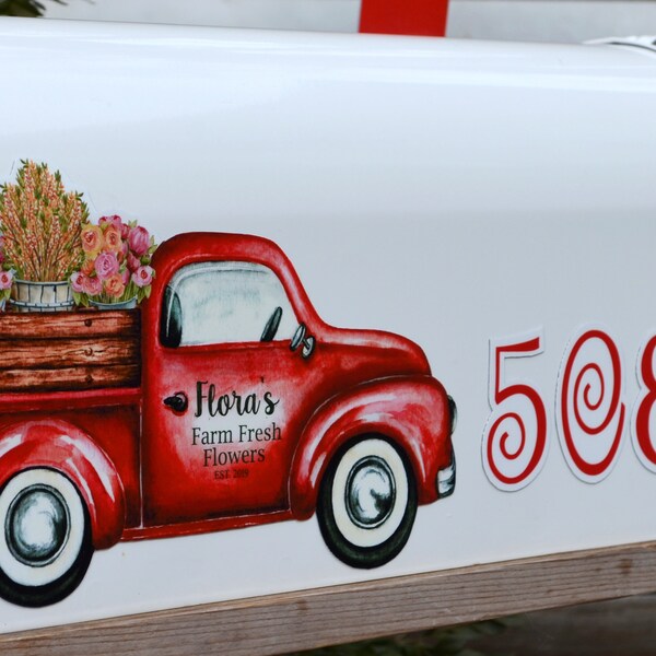 Custom Red Truck Mailbox Etsy