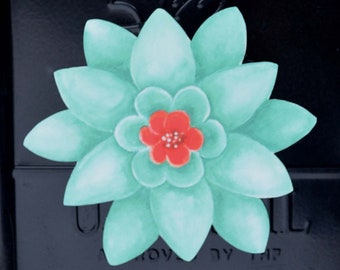 Mailbox Magnet Partial Cover Spring Summer Teal Floral Flower Home Decor Curb Appeal Not a Decal it's a Magnet!