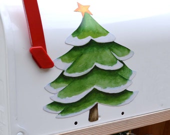 Mailbox Magnet Partial Cover Christmas Tree  Small & Large Not a Decal or a Cover It's a Magnet!