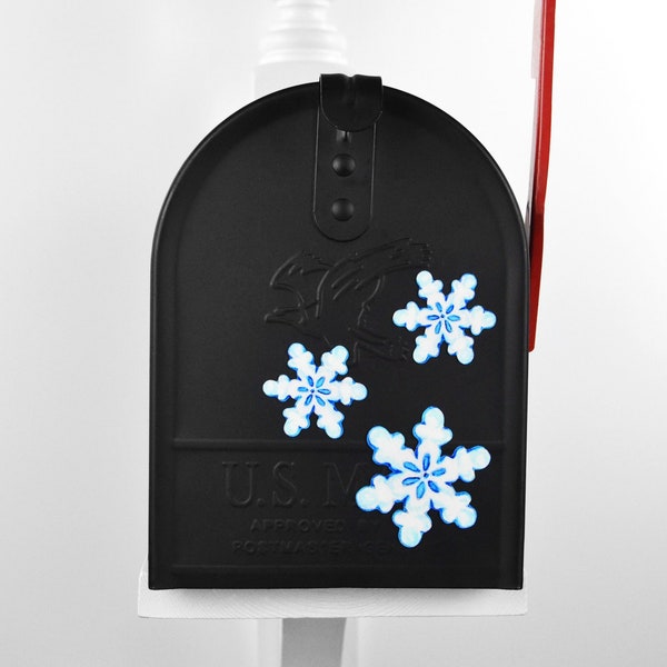 Mailbox Magnet Partial Cover Door Car Snowflake Set of 3 Any Sized Mail Box Outdoor Holiday Decor