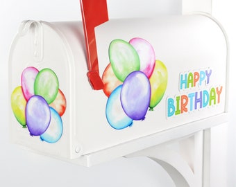Mailbox Magnet Partial Cover Happy Birthday Balloons Bouquet Magnetic Sign Party Celebration use on Car Locker Cruise Door Multi Use!