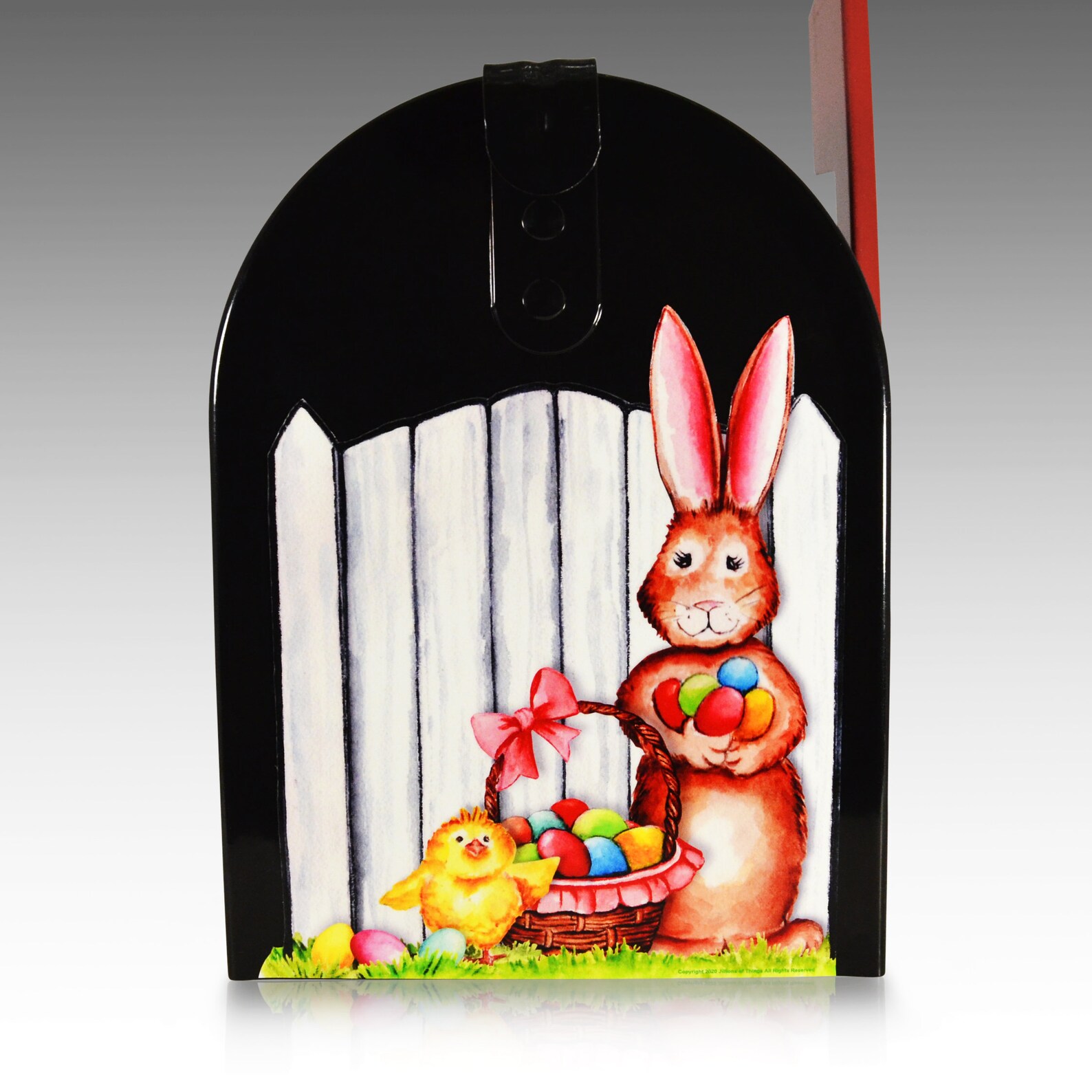 Mailbox Cover Easter Bunny White Picket Fence Etsy