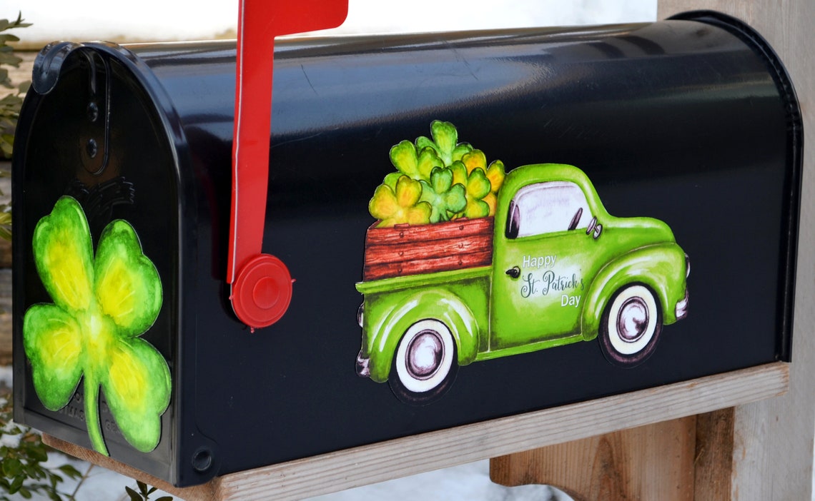 Mailbox Partial Cover Door Car Vintage Green Truck Ford Etsy