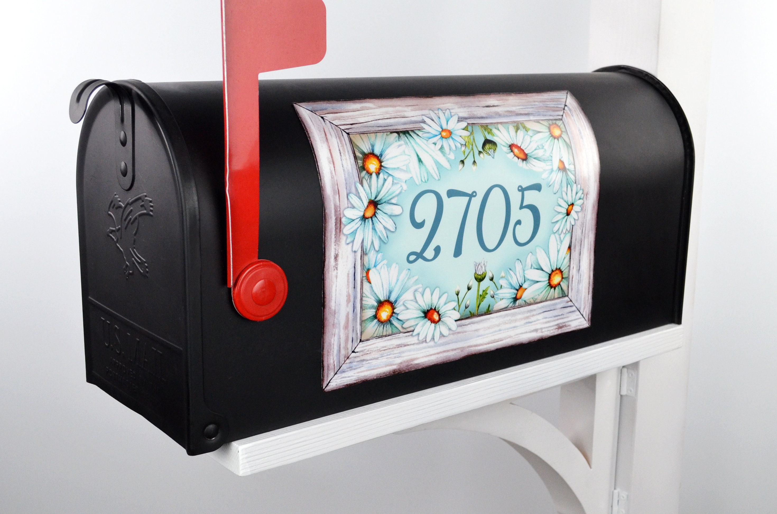 Mailbox Cover Personalized Daisy Daisies White Etsy