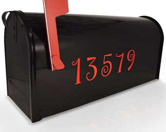 2.5" Red Magnetic Mailbox Partial Cover Magnet House Numbers Home Address Not a Decal Mulitiple Uses Magnetic Numbers for Mailbox/Door