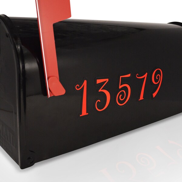 2.5" Red Magnetic Mailbox Partial Cover Magnet House Numbers Home Address Not a Decal Mulitiple Uses Magnetic Numbers for Mailbox/Door