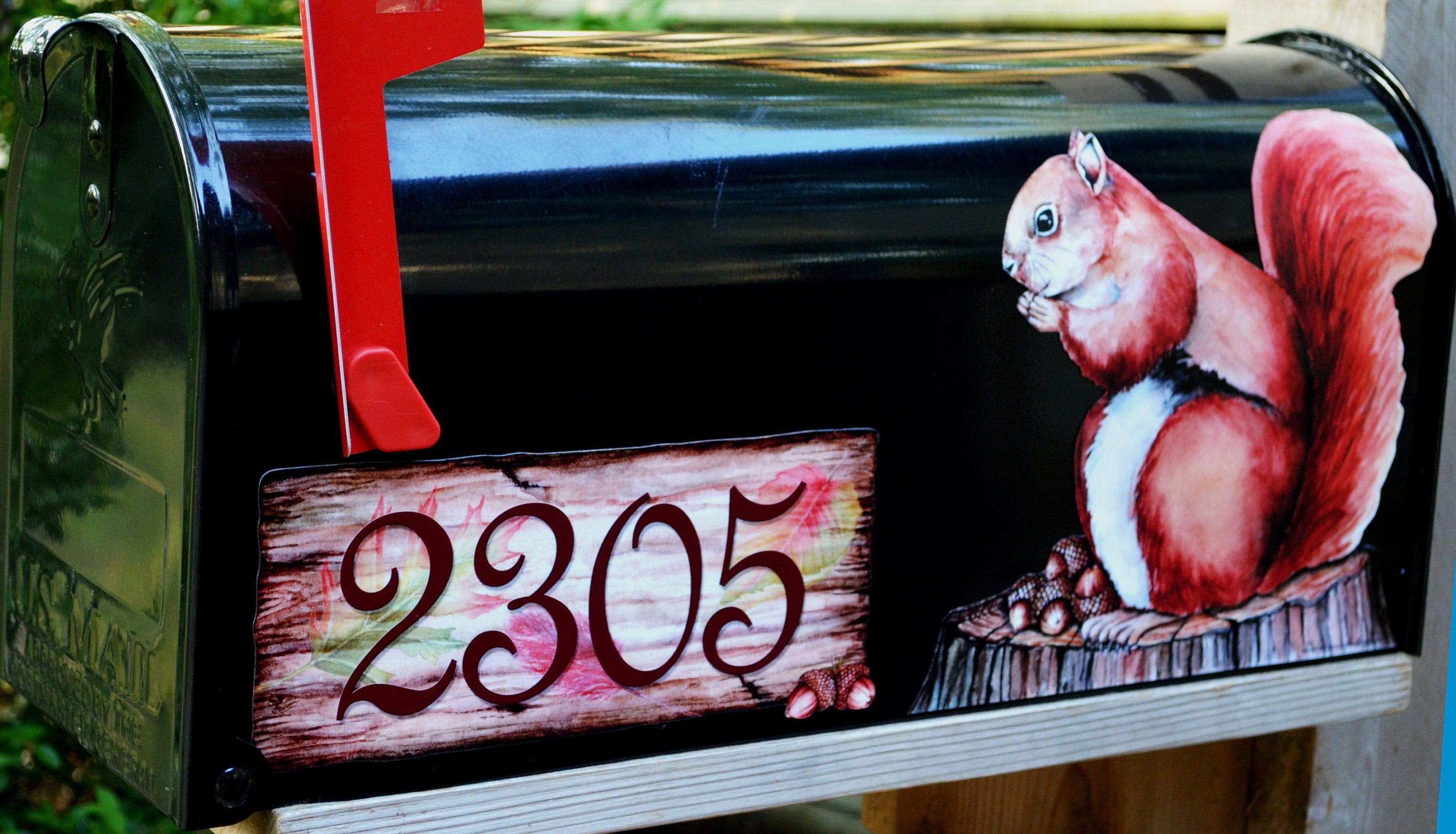 Mailbox Cover Fall Autumn Squirrel Personalized Jumbo Etsy