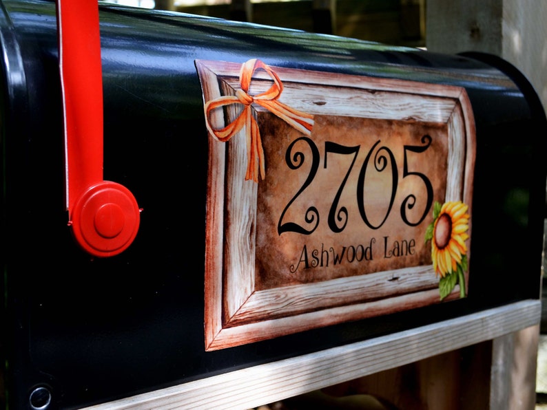 Mailbox Cover Sunflower Distressed Faux Etsy