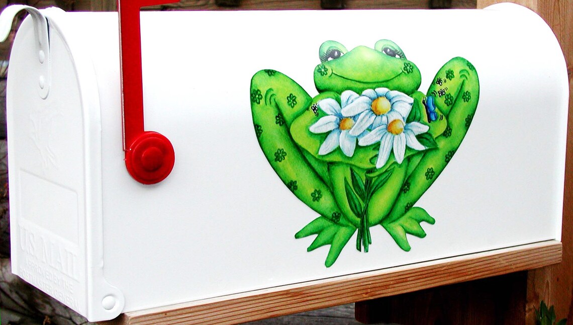Mailbox Cover Daisy Frog Mail Box Topper Door Etsy
