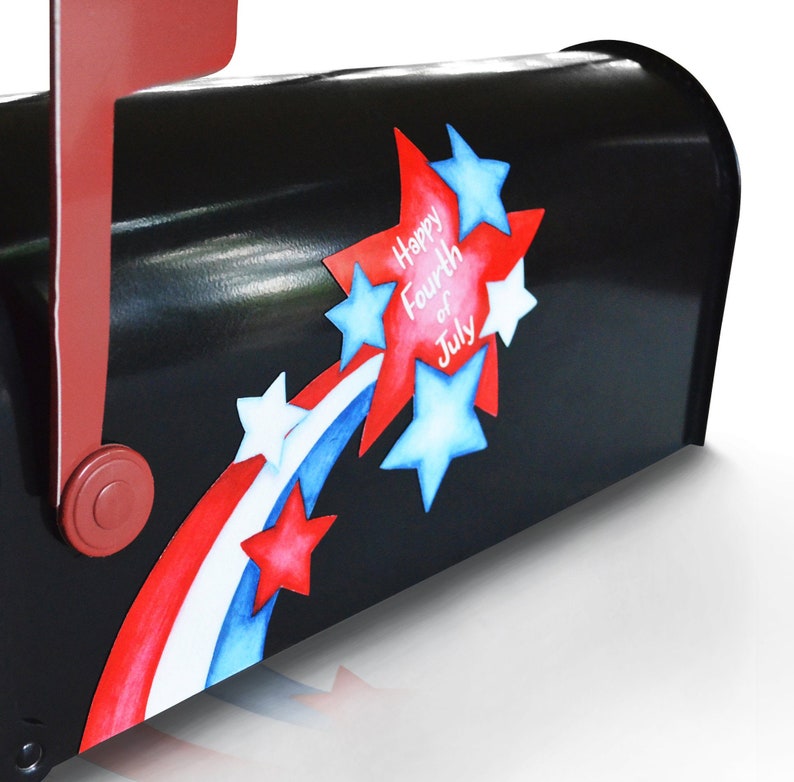 Car /& Vehicle Decorations for Mail Box Not a Decal or Cover Mailbox Magnet Partial Cover Celebrate 4th of July With Shooting Stars Home