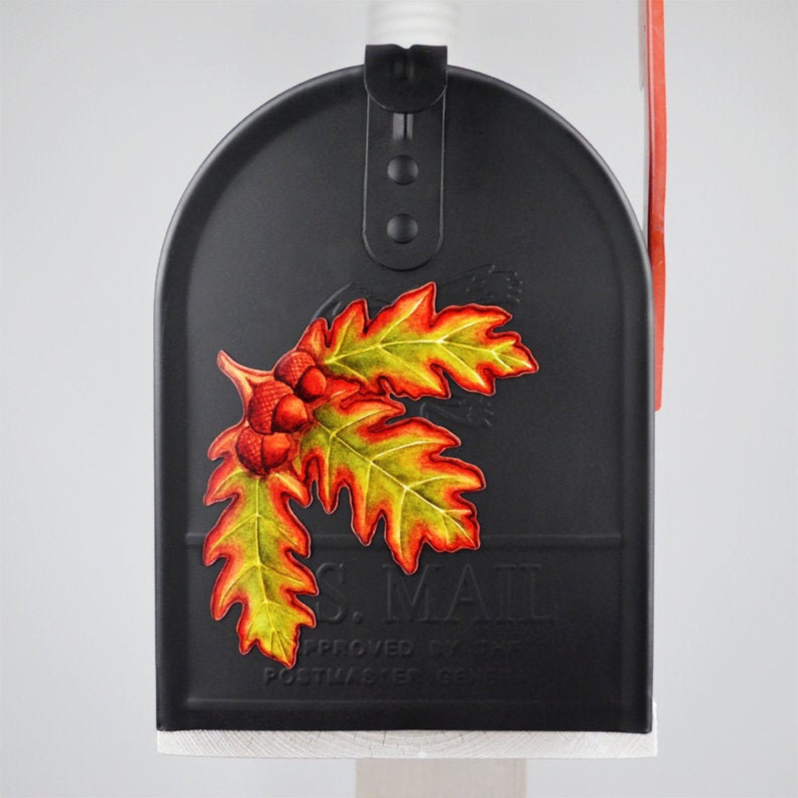 Mailbox Magnet Partial Cover, Oak Leaves With Acorns for Door of Mail ...