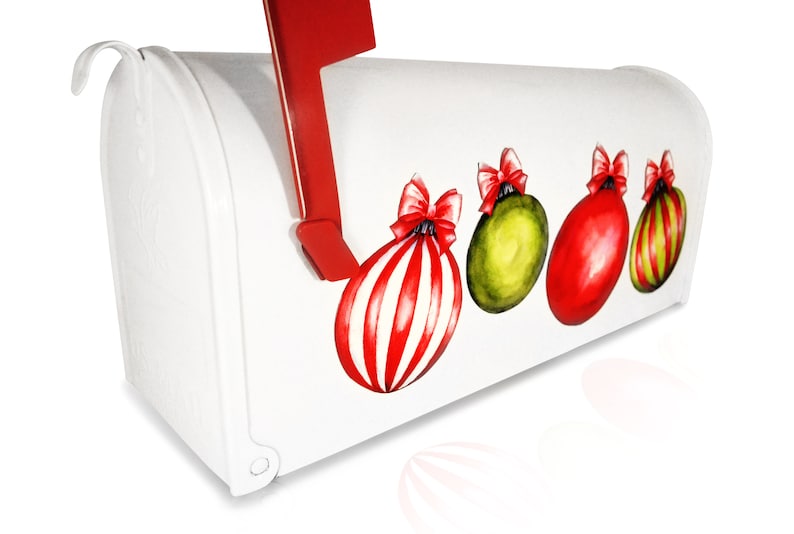 Mailbox Magnet Mailbox Magnet Partial Cover Christmas Bulbs Better than a Decal Ornaments Outdoor Decor Door Decorations Car Curb Appeal