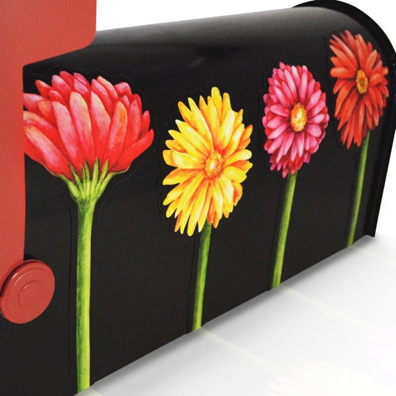 Mailbox Magnet Partial Cover Set of 4 or 5 Colorful Gerbera Daisy Daisies Car Mailbox Magnet Partial Cover Set of 4 or 5 Colorful Gerbera Daisy Daisies Car