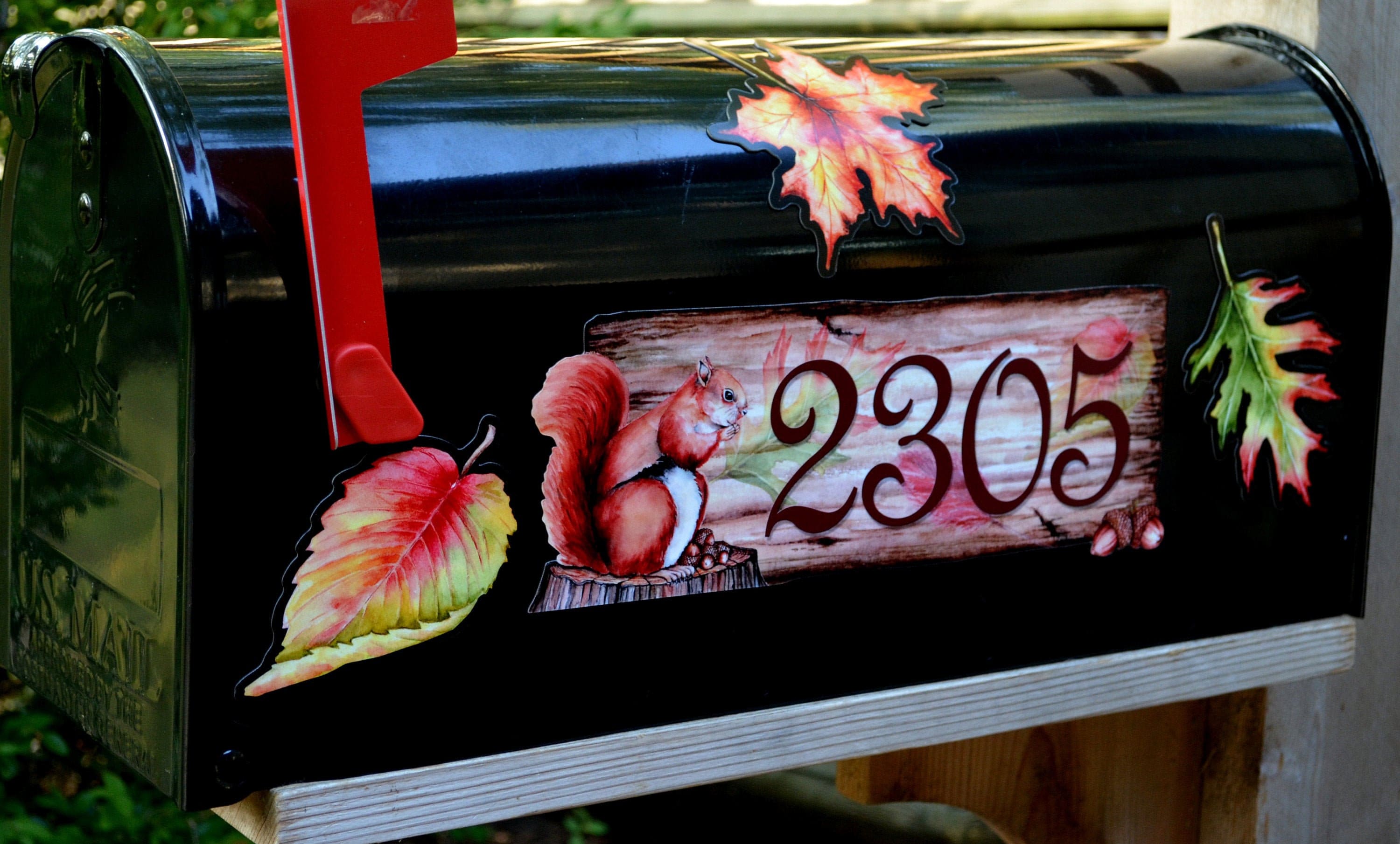 Personalized Magnetic Mailbox Wrap – Custom Name & Address Cover, Waterproof, Fits Most Standard Metal Mailboxes – 20.5"x18.25" (Pink)