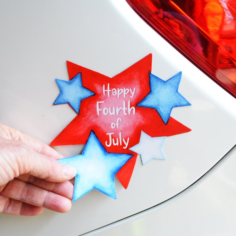 Car /& Vehicle Decorations for Mail Box Not a Decal or Cover Mailbox Magnet Partial Cover Celebrate 4th of July With Shooting Stars Home