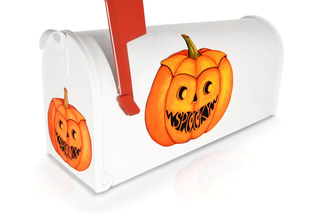 Mailbox Magnet Partial Cover, Pumpkin Jack O Lantern, Magnetic ...