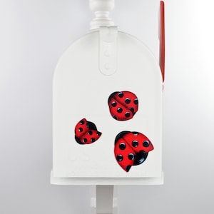 Mailbox Magnet Partial Cover Set of 3 Ladybug magnets in 3 different sizes to arrange in a fun pattern on mail box door so easy to apply!