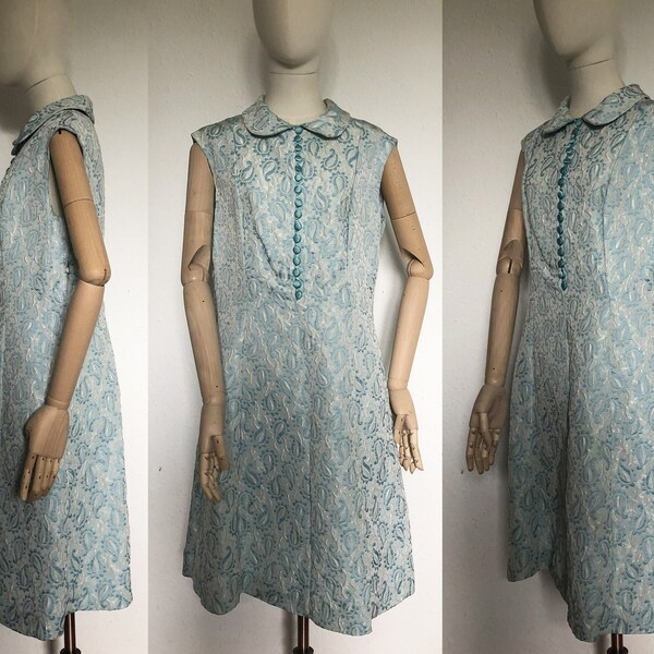 Talla 16 1960s baby blue shift dress