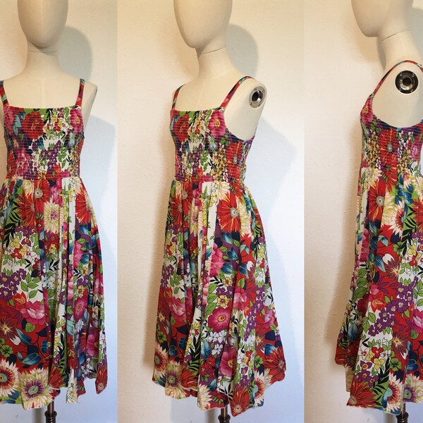 90s Floral Dress - Etsy