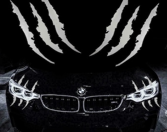 Monster Claw Scratch Decal Sticker voor autokoplamp Decor tuning autobumper raamkap