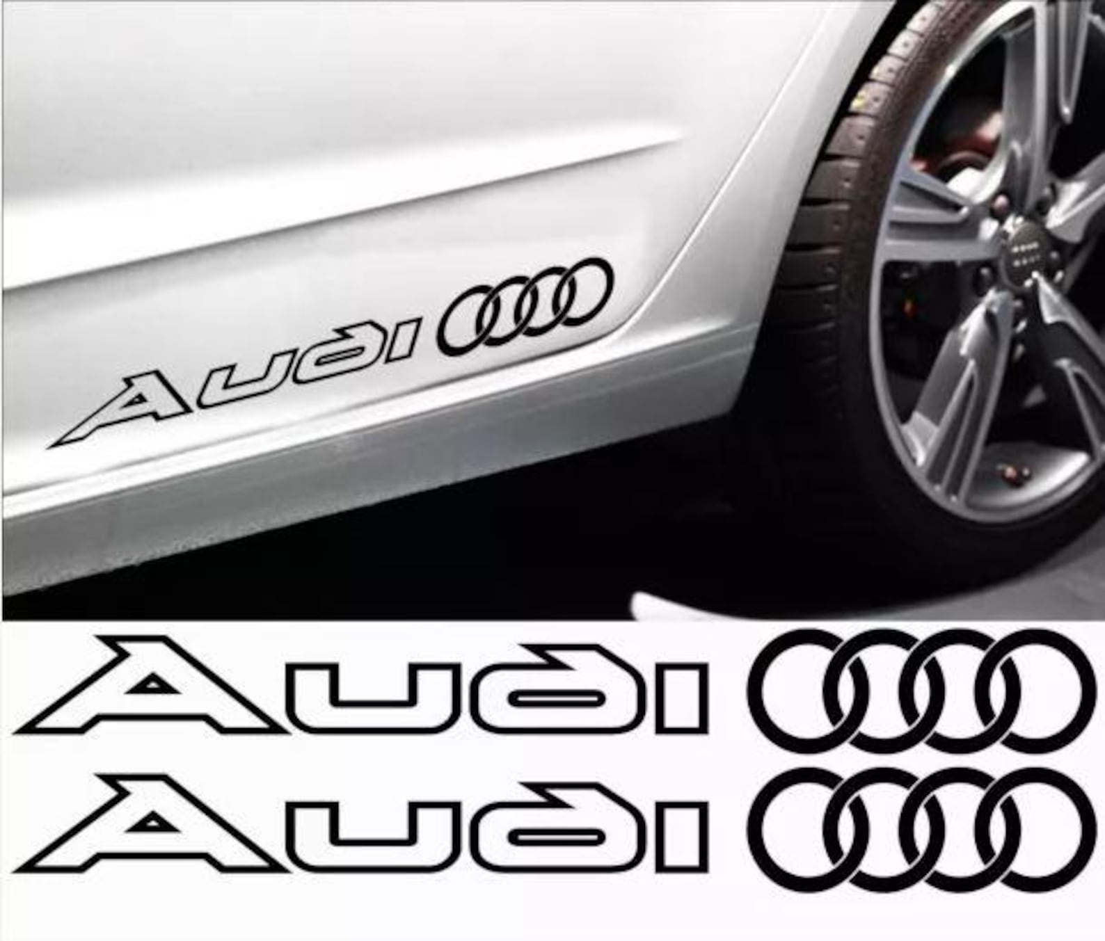 Audi Rings Decals: Car Door Sill/window Vinyl Stickers (2pcs) - Etsy